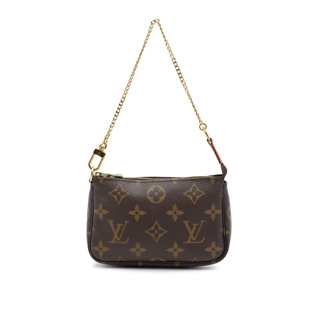Louis Vuitton Monogram Mini Pochette Accessoires Brown Very good - Front View