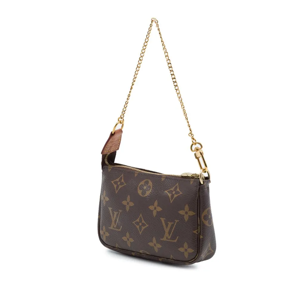 Louis Vuitton Monogram Mini Pochette Accessoires Brown Very good - Back View
