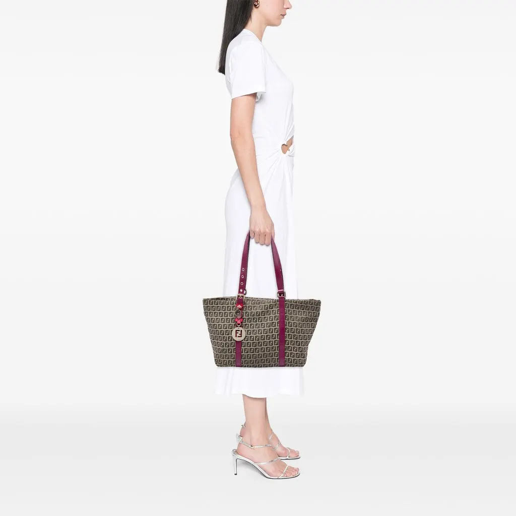 Fendi Zucchino Canvas Superstar Tote Beige Canvas Very good - Box View