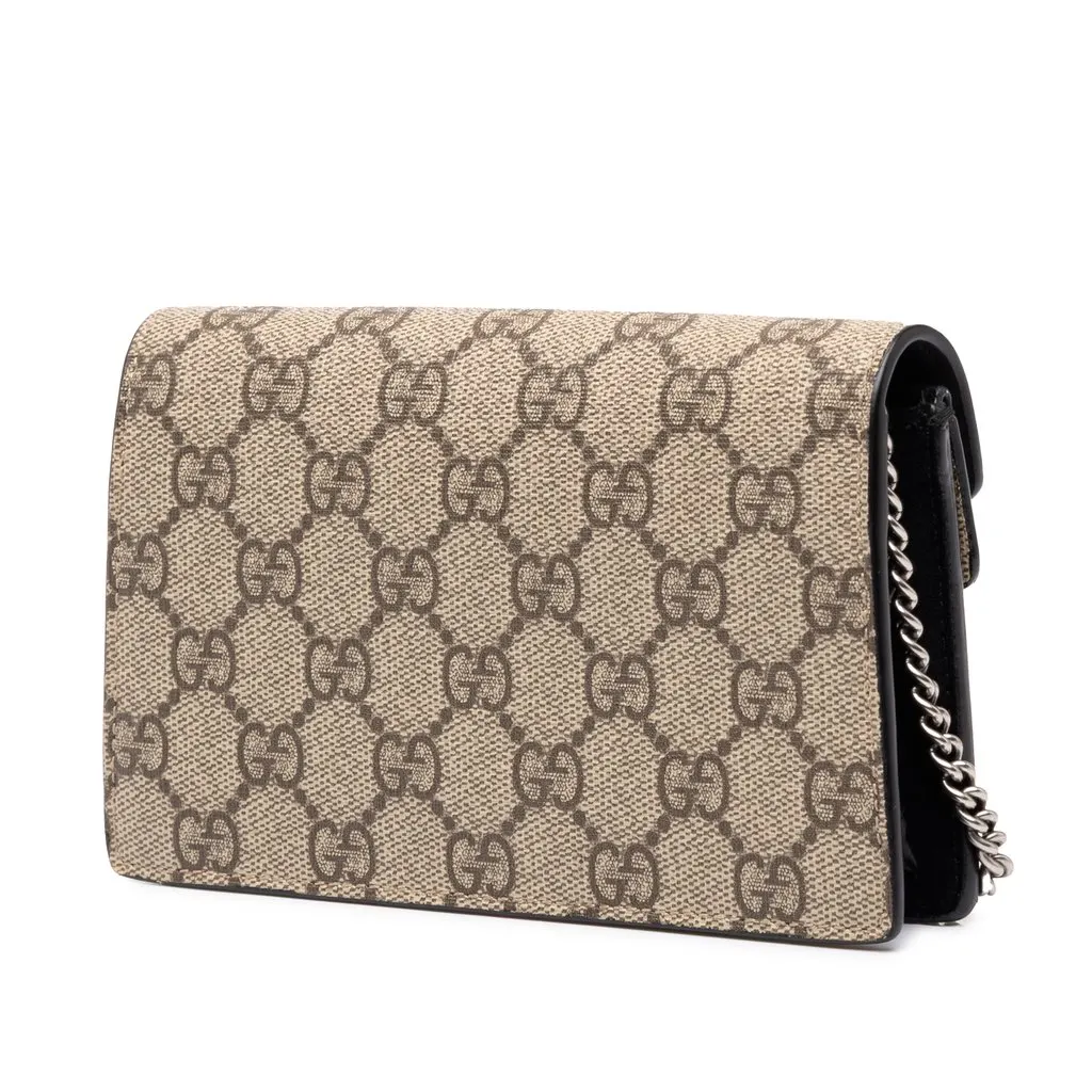 Gucci Mini GG Supreme Dionysus Crossbody Beige Canvas Good - Back View