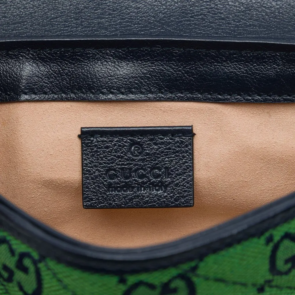 Gucci Mini GG Marmont Matelasse GG Canvas Flap Crossbody Green Canvas Very good - Box View