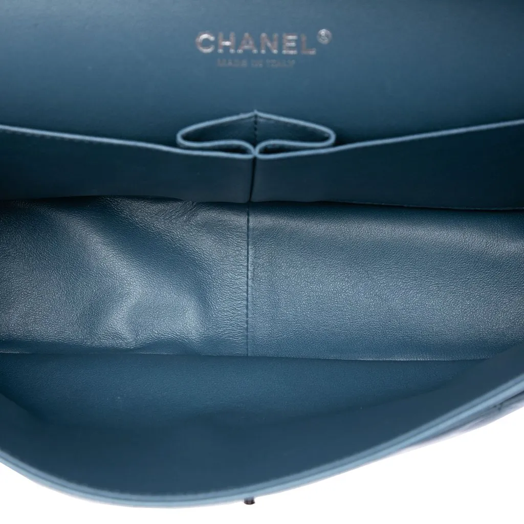 Chanel Jumbo Classic Lambskin Double Flap Blue Leather Very good - Model View