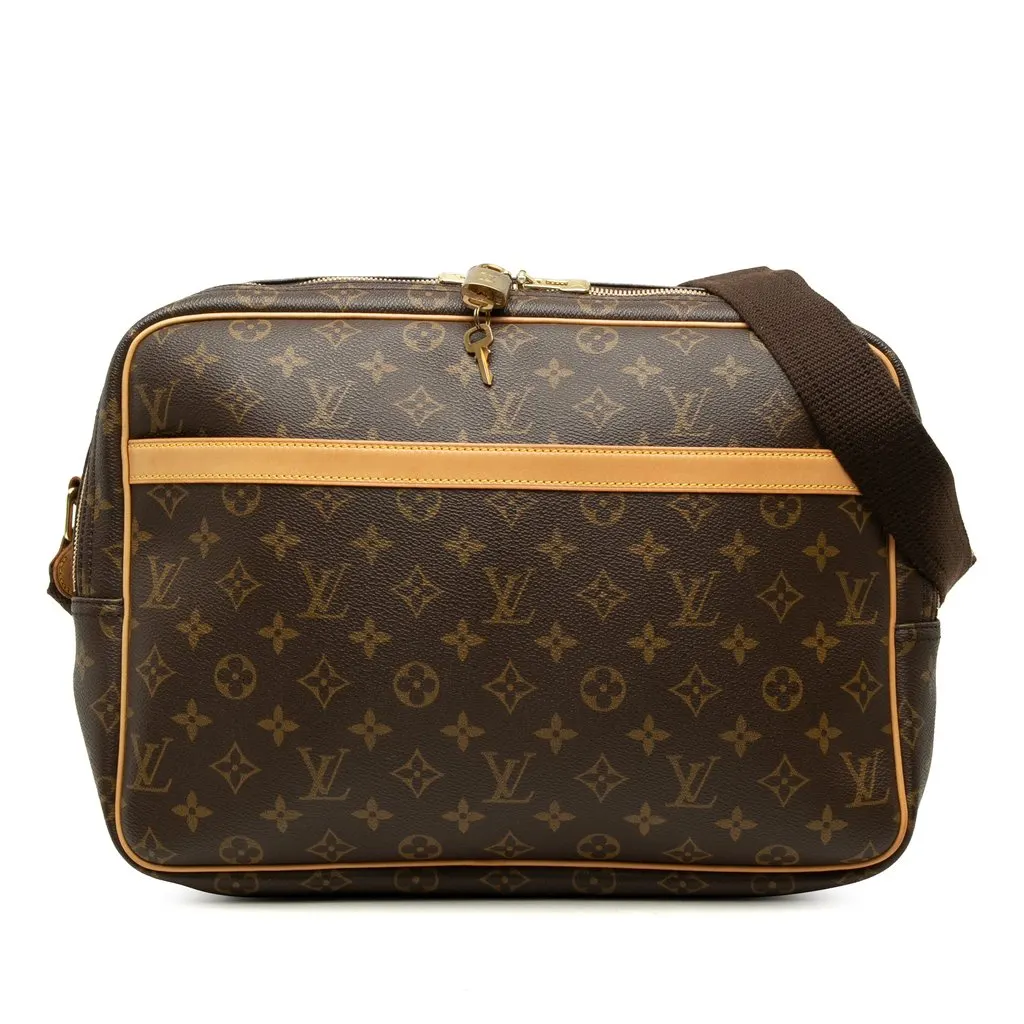 Louis Vuitton Monogram Reporter GM Brown Canvas Very good - Front View