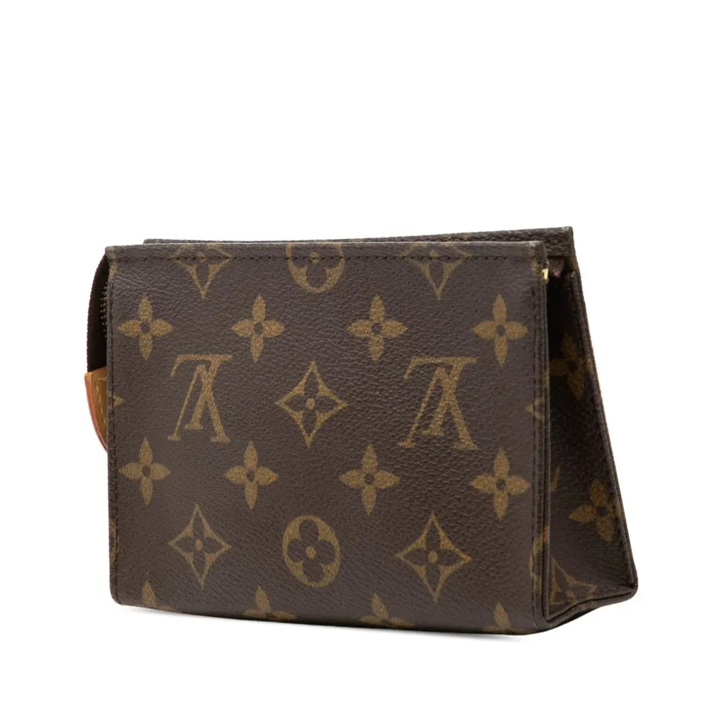 Louis Vuitton Monogram Toiletry Pouch 15 Brown Very good - Back View
