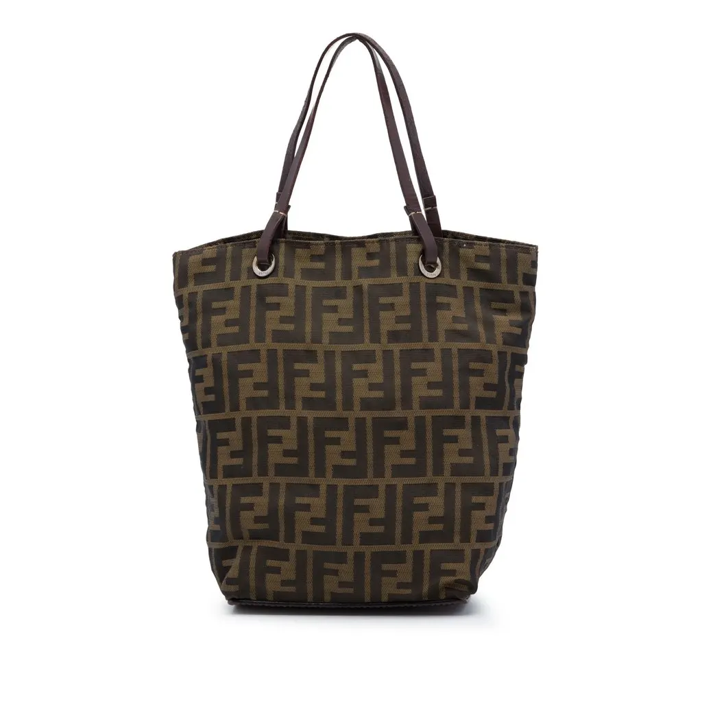 Fendi Zucca Canvas Tote Brown Good - Front View