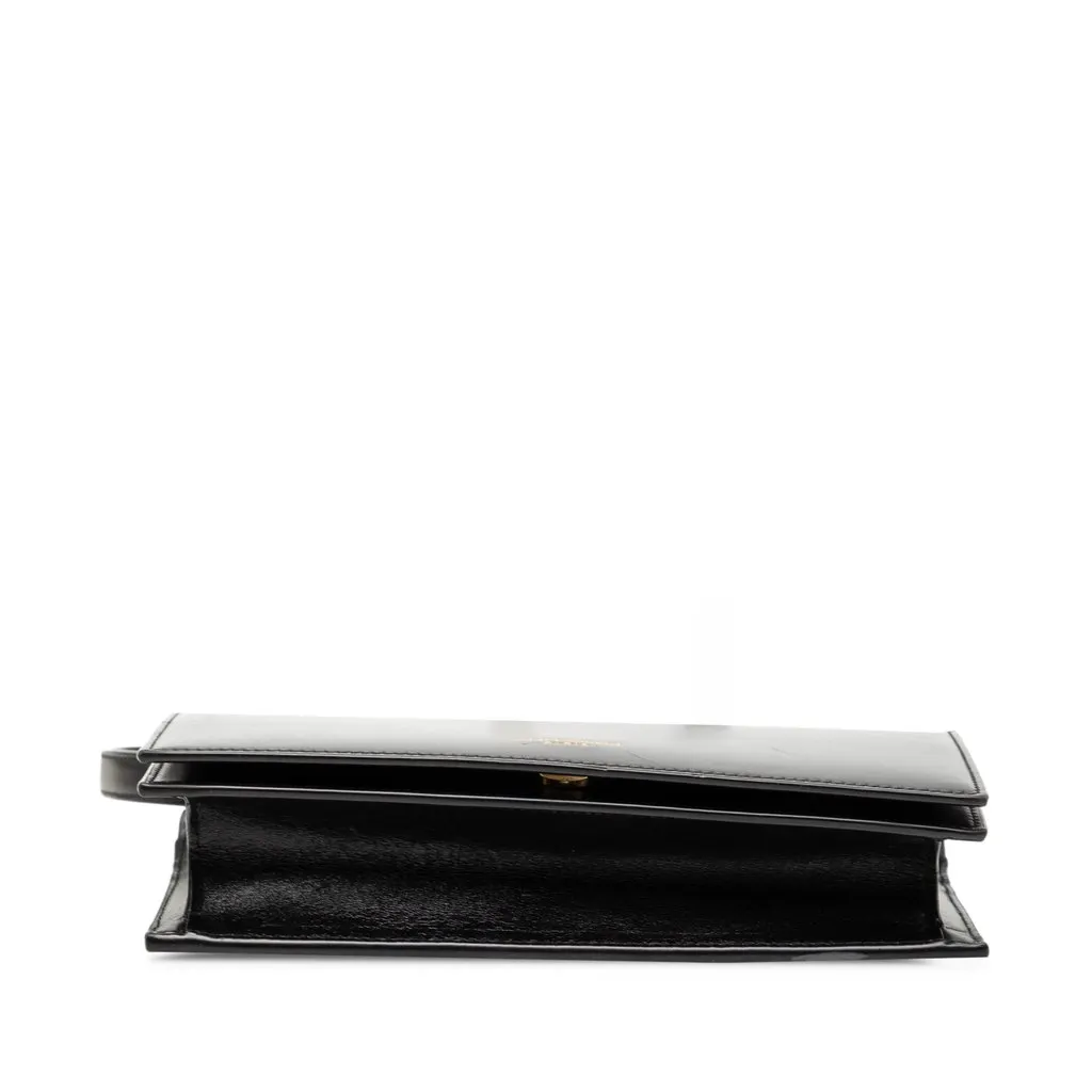 Saint Laurent Smooth Calfskin Crossbody Black Leather Good - Inside View