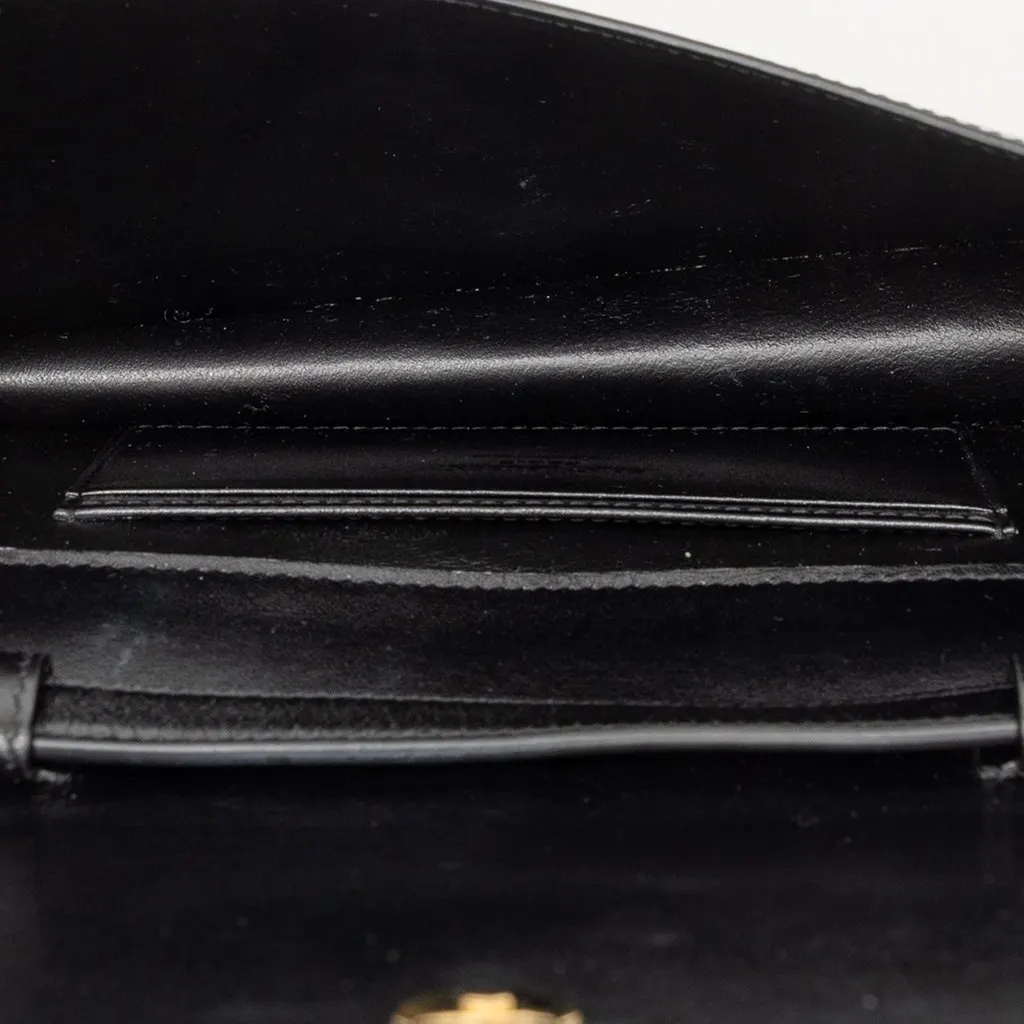 Saint Laurent Smooth Calfskin Crossbody Black Leather Good - Model View