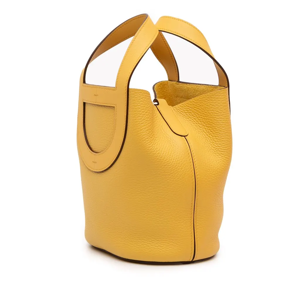 Hermès Clemence and Swift In The Loop 18 Yellow Leather Good - Back View