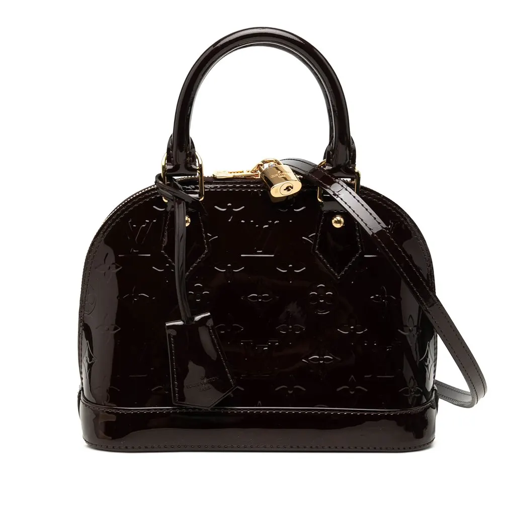 Louis Vuitton Monogram Vernis Alma BB Purple Leather Very good - Front View