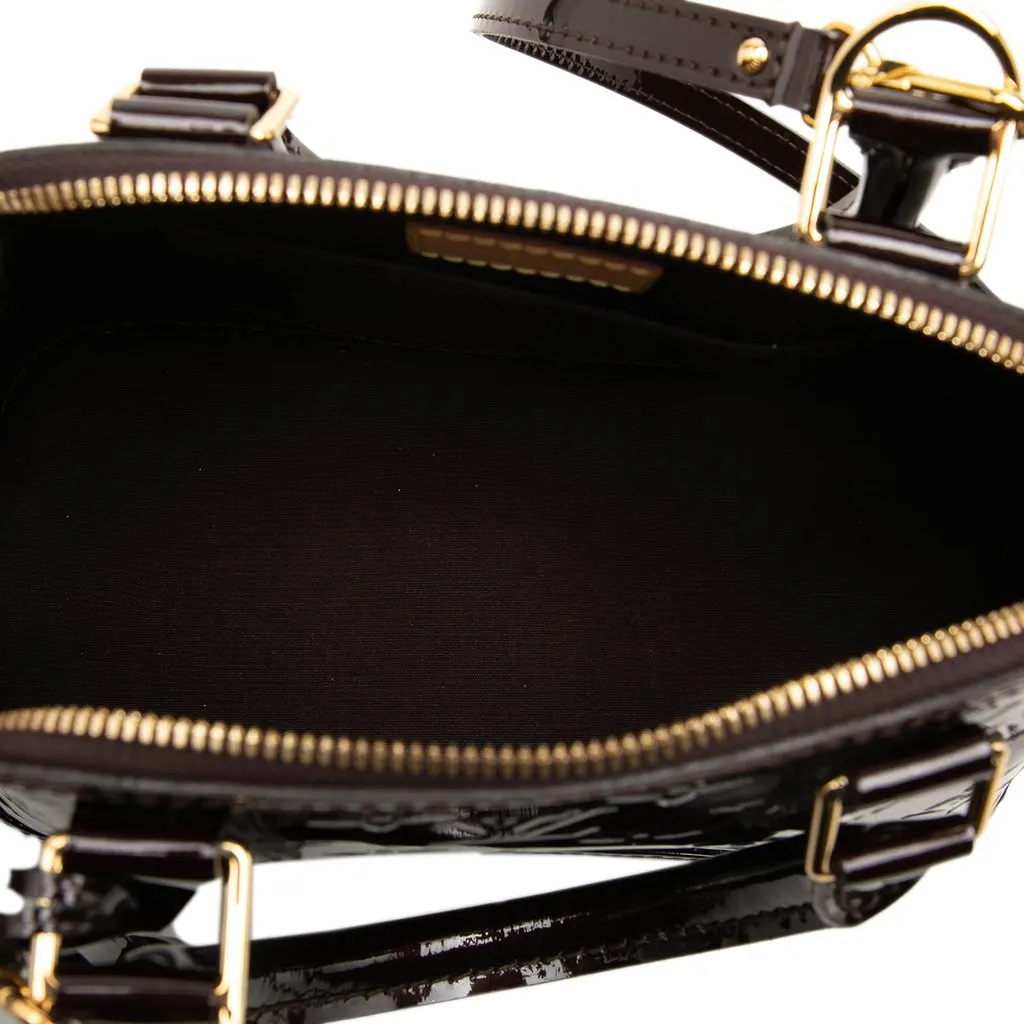 Louis Vuitton Monogram Vernis Alma BB Purple Leather Very good - Model View
