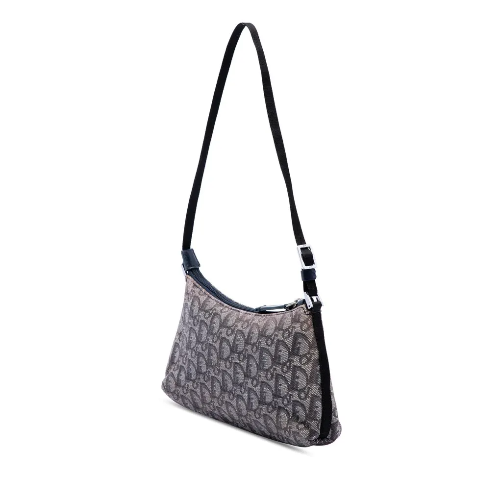 Dior Diorissimo Trotter Canvas Shoulder Bag Blue Canvas Very good - Back View
