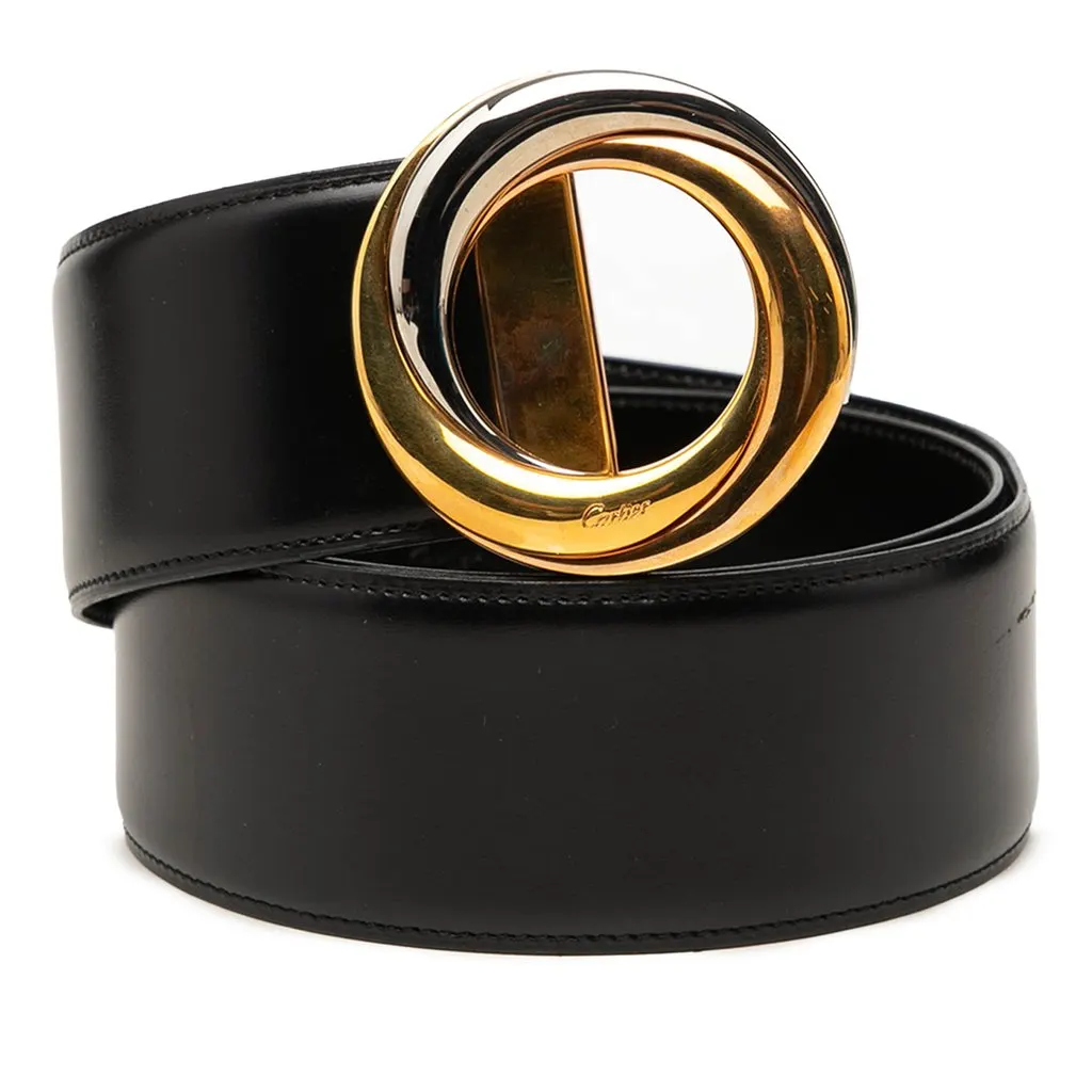 Cartier Leather Trinity Belt Black Leather Very good - Front View