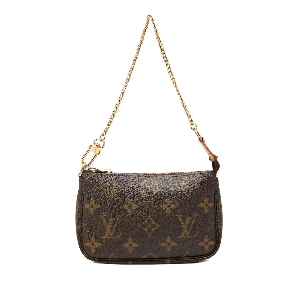 Louis Vuitton Monogram Mini Pochette Accessoires Brown Canvas Very good - Front View