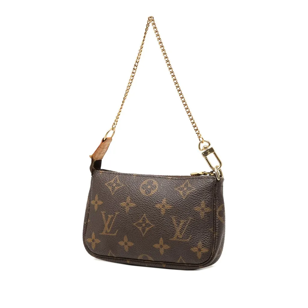 Louis Vuitton Monogram Mini Pochette Accessoires Brown Canvas Very good - Back View