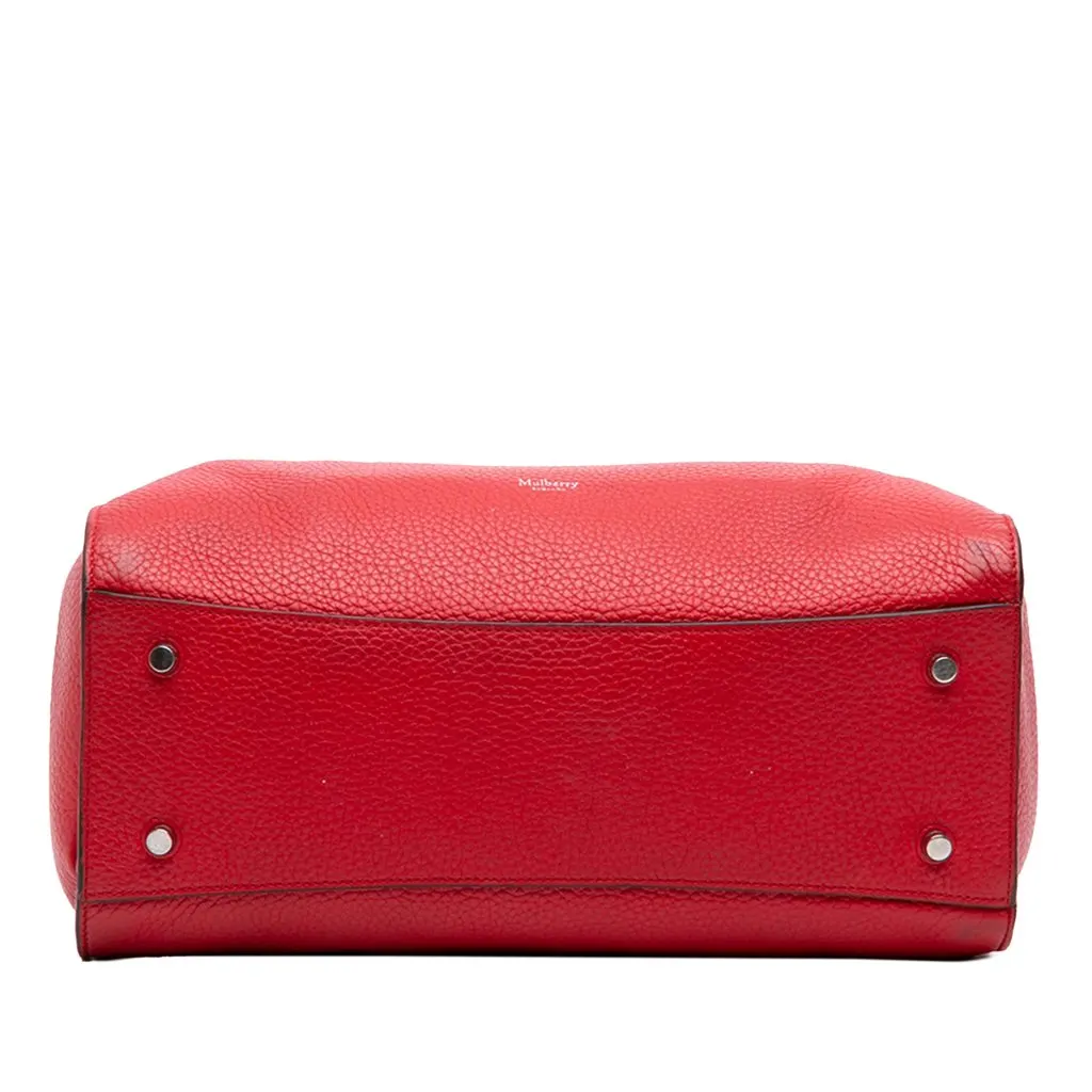 Mulberry Medium Grained Calfskin Iris Satchel Red Leather Good - Inside View