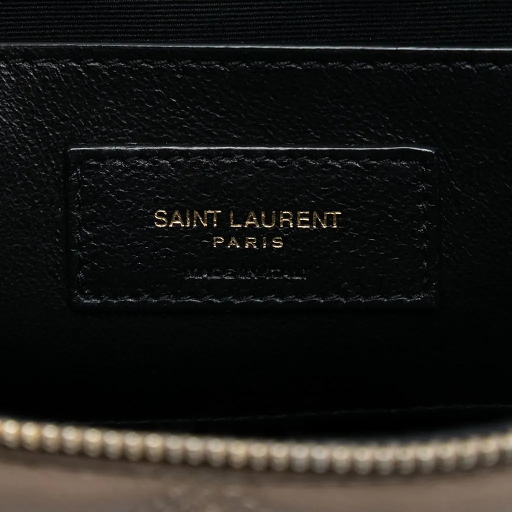 Saint Laurent Grain de Poudre Quilted 80s Vanity Bag Beige Leather Good - Box View