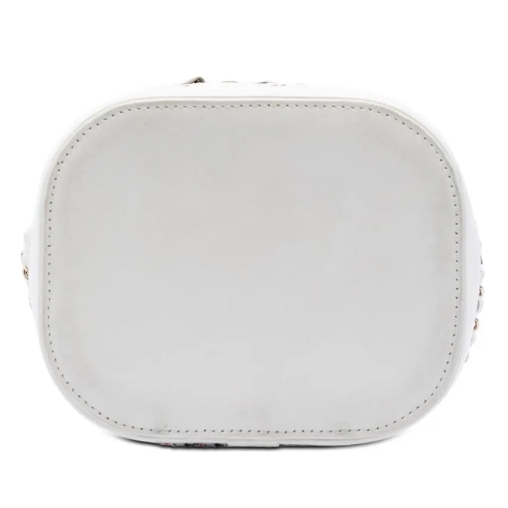 Chanel Tweed and Lambskin Vanity Cosmetic Case White Very good - Inside View