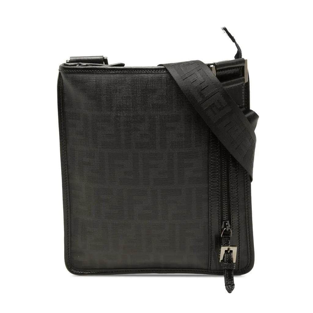 Fendi Zucca Spalmati Crossbody Black Canvas Very good - Front View