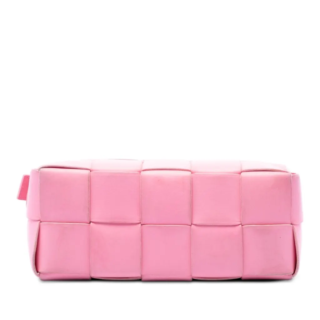 Bottega Veneta Small Lambskin Intrecciato Brick Cassette Pink Leather Very good - Inside View