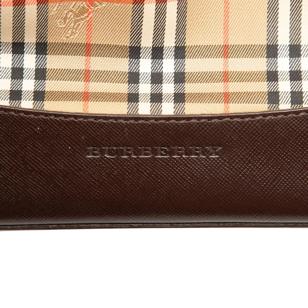 Burberry Haymarket Check Canvas Tote Beige Canvas Very good - Box View