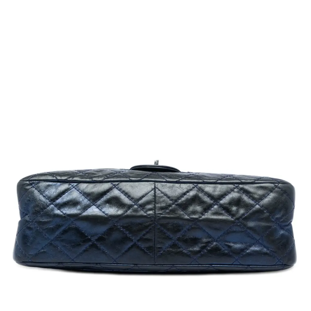 Chanel Quilted Aged Calfskin Reissue 2.55 Double Flap 226 Blue Leather Very good - Inside View