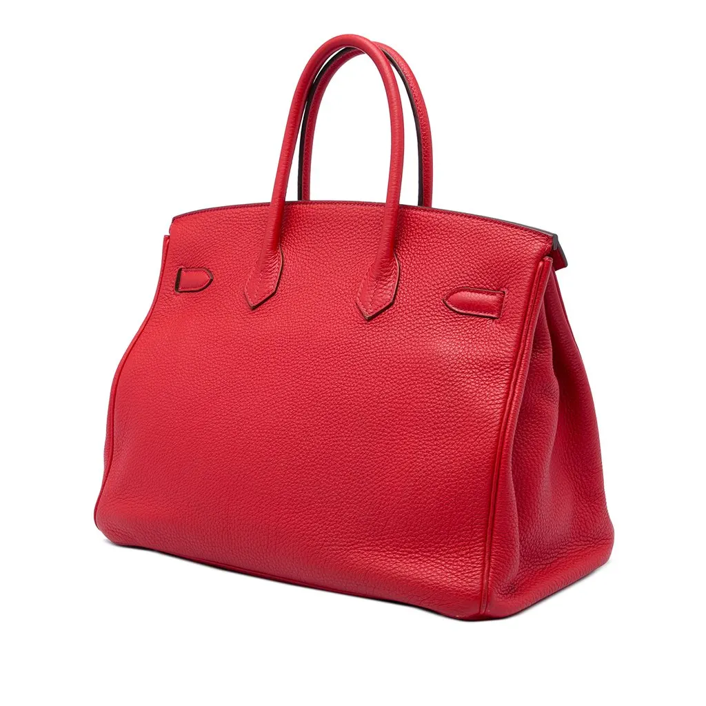 Hermès Togo Birkin Retourne 35 Red Leather Good - Back View