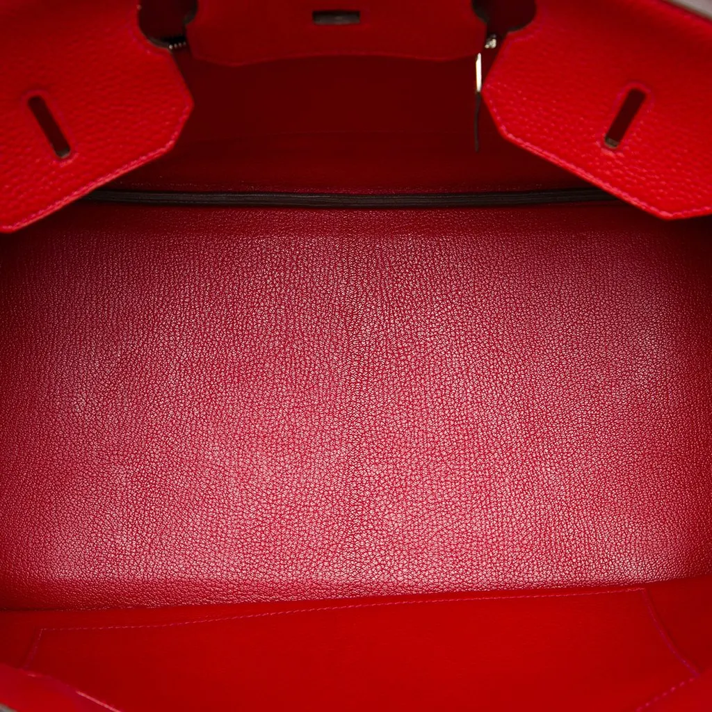 Hermès Togo Birkin Retourne 35 Red Leather Good - Model View