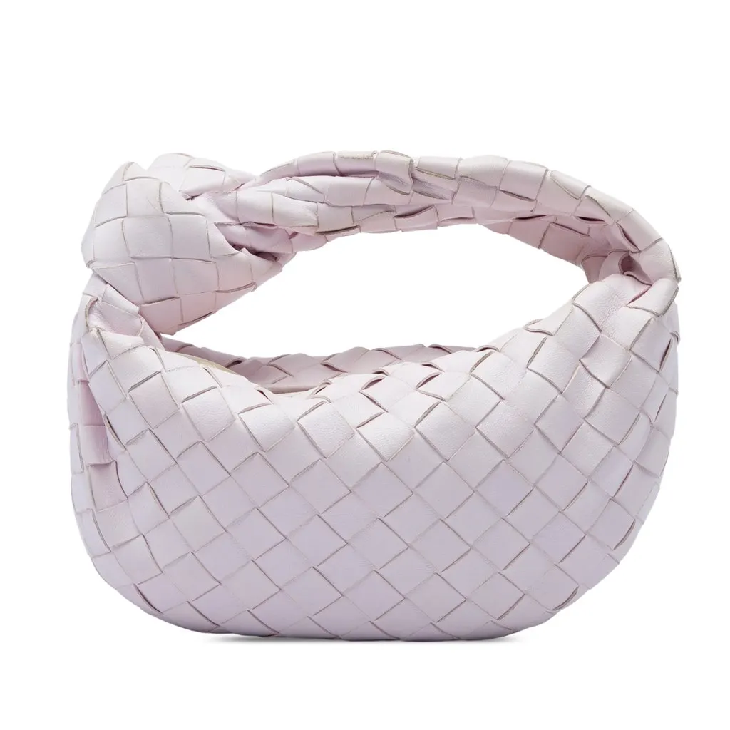 Bottega Veneta Mini Nappa Intrecciato Jodie Pink Leather Very good - Front View