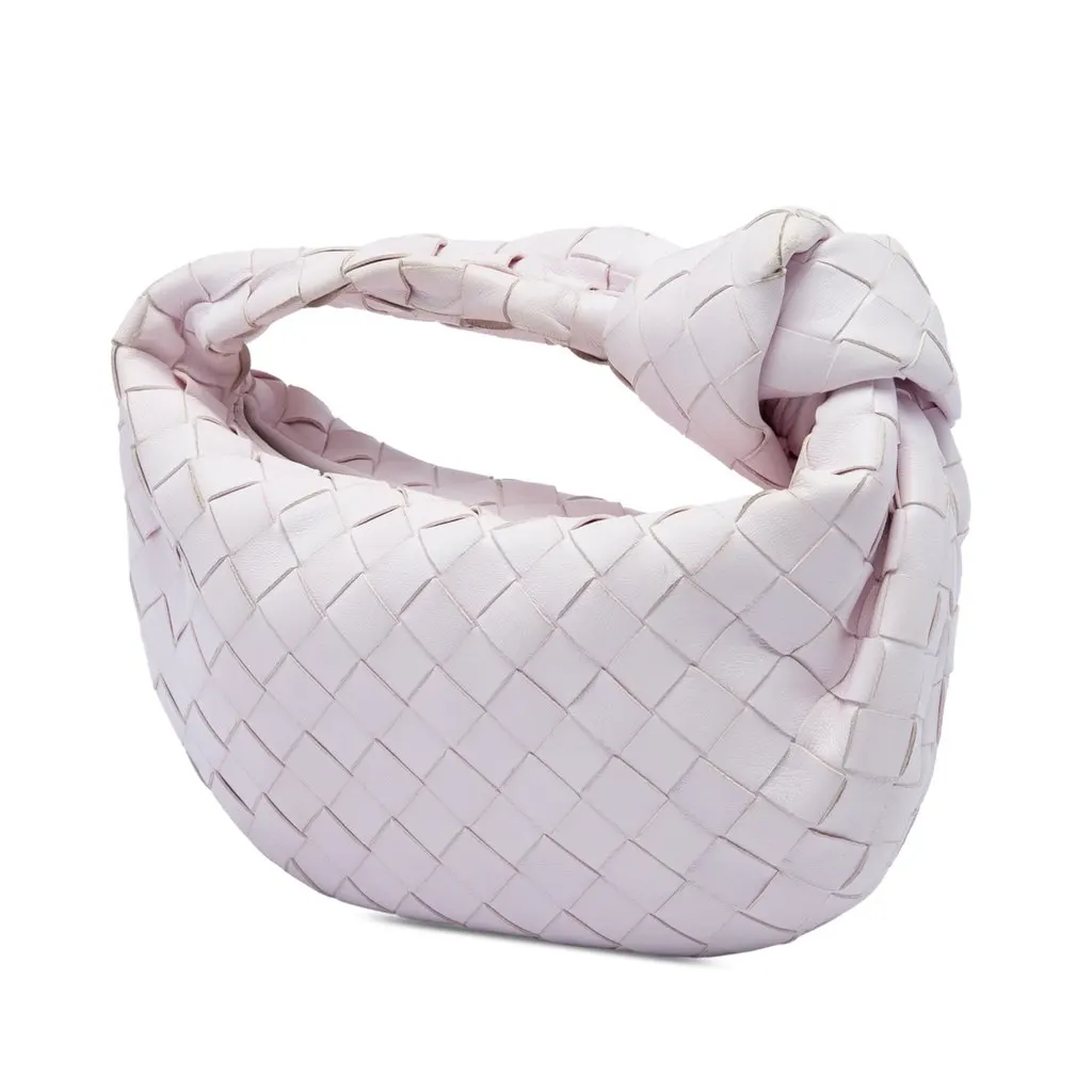 Bottega Veneta Mini Nappa Intrecciato Jodie Pink Leather Very good - Back View