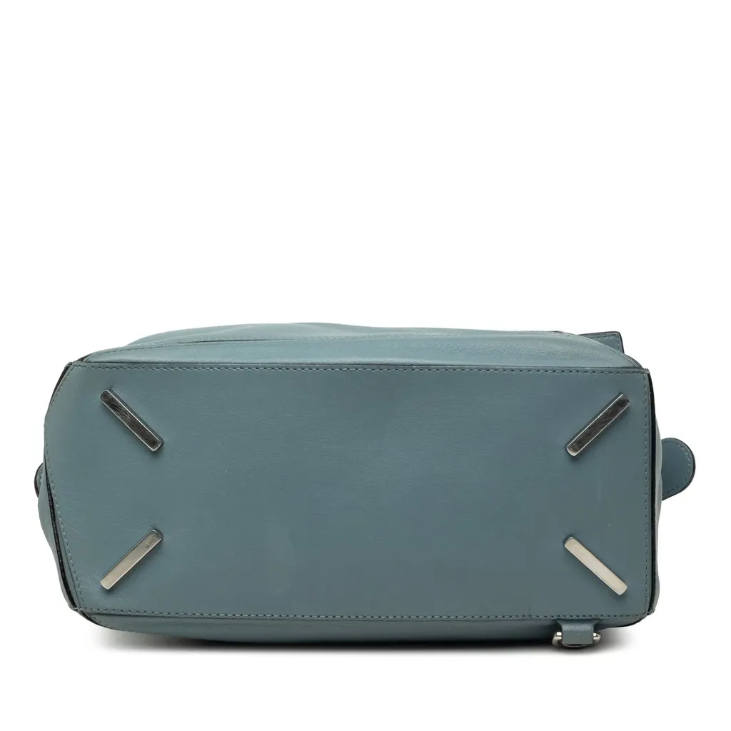 LOEWE Medium Calfskin Puzzle Satchel Blue Leather Good - Inside View