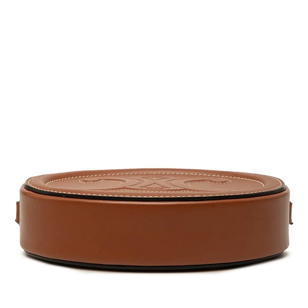 Celine Small Calfskin Cuir Triomphe Oval Crossbody Brown Leather Very good - Inside View