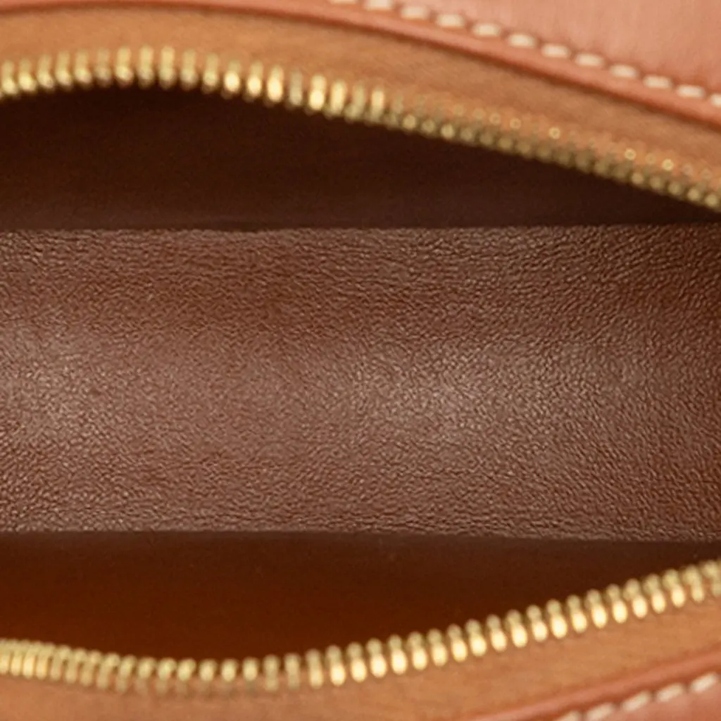 Celine Small Calfskin Cuir Triomphe Oval Crossbody Brown Leather Very good - Model View