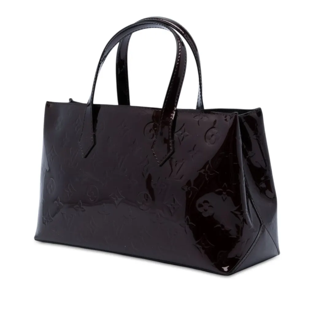 Louis Vuitton Monogram Vernis Wilshire PM Purple Leather Very good - Back View