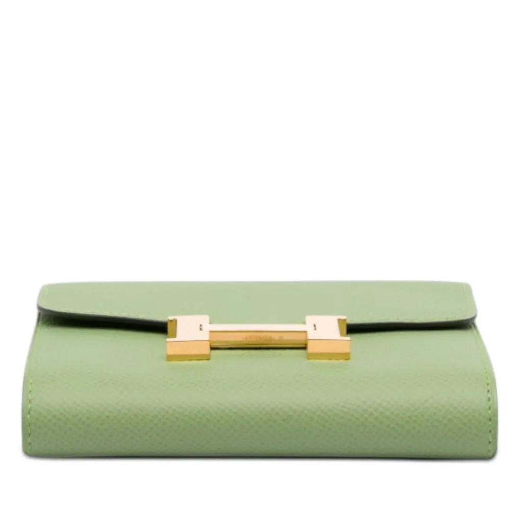 Hermès Epsom Constance Slim Wallet Green Leather Very good - Inside View