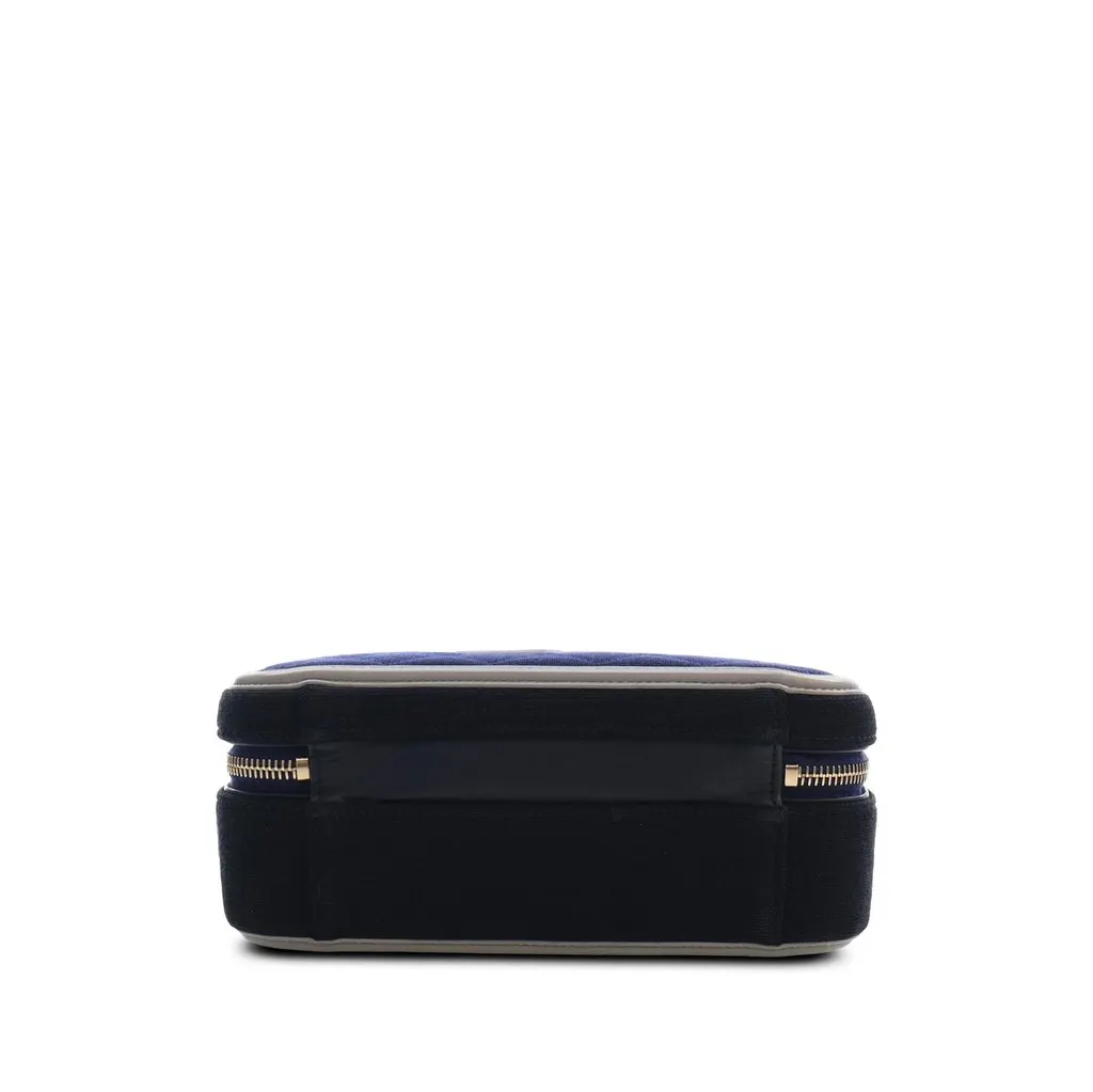 Chanel Medium Tricolor Jersey CC Filigree Vanity Case Blue Very good - Inside View