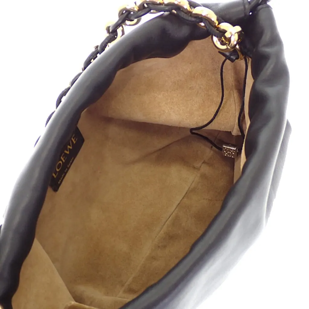 Loewe Medium Mellow Nappa Lambskin Flamenco Purse Black Leather Very good - Model View