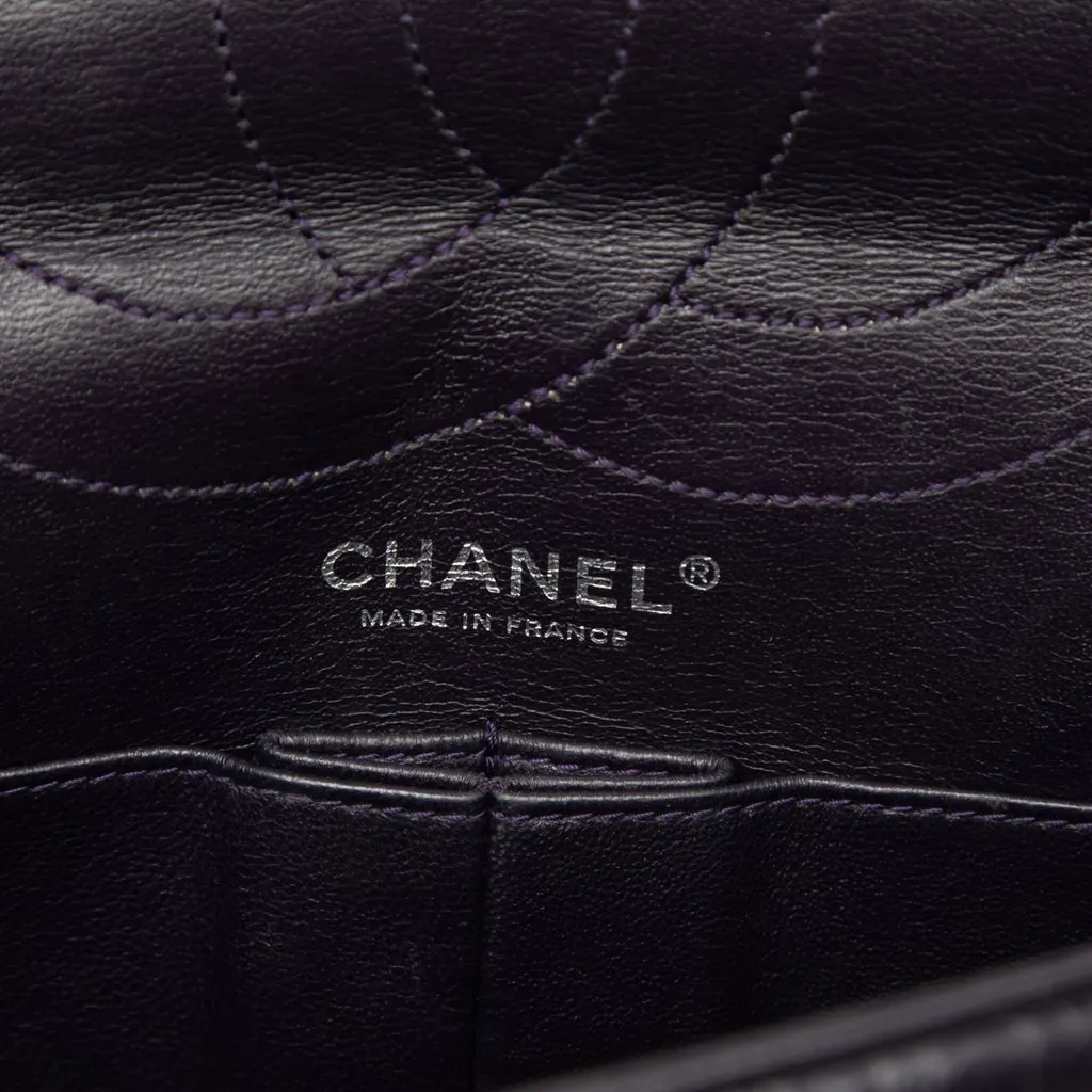 Chanel Quilted Aged Calfskin Reissue 2.55 Double Flap 227 Purple Leather Very good - Box View