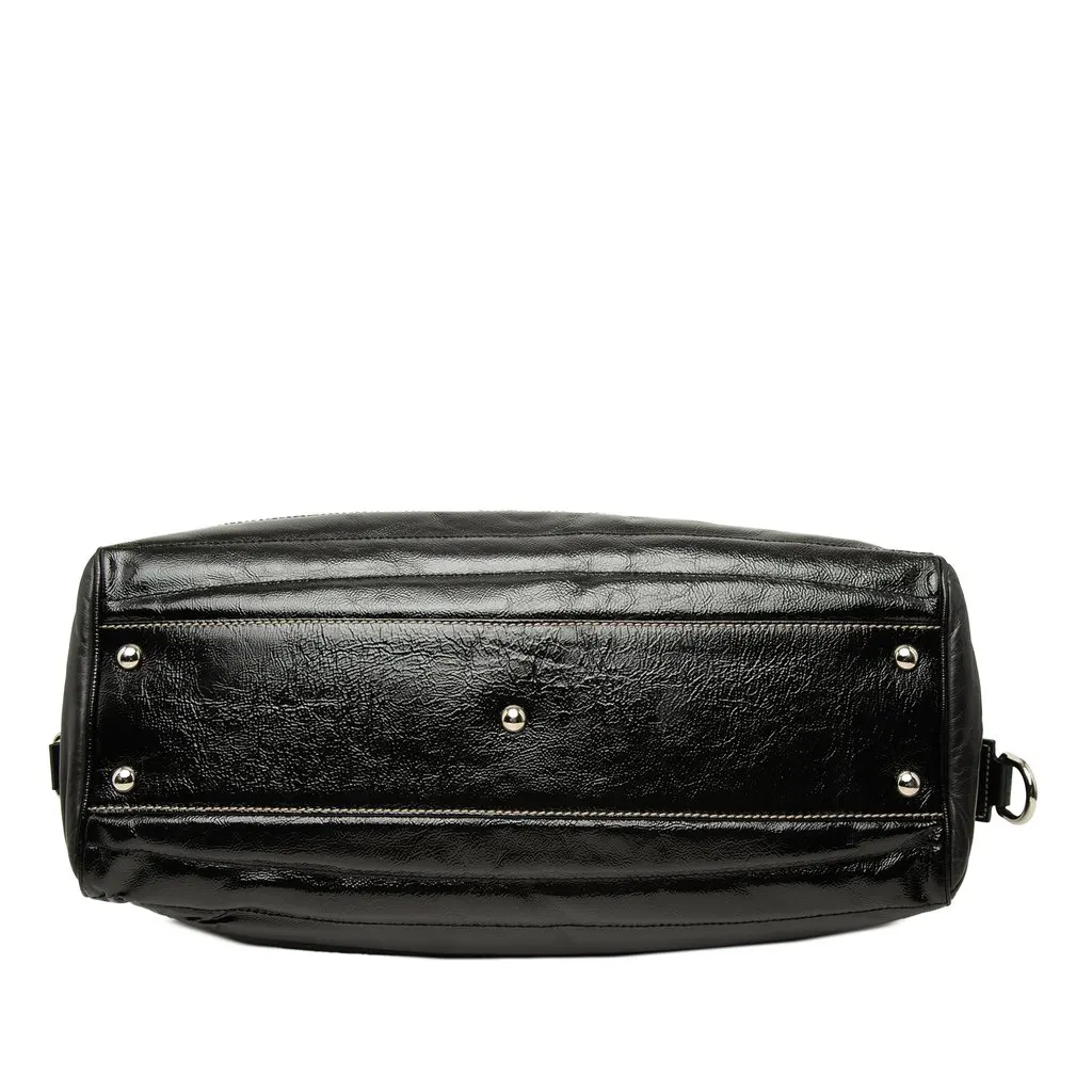 Gucci Medium Calfskin Dialux Snow Glam Boston Bag Black Leather Very good - Inside View