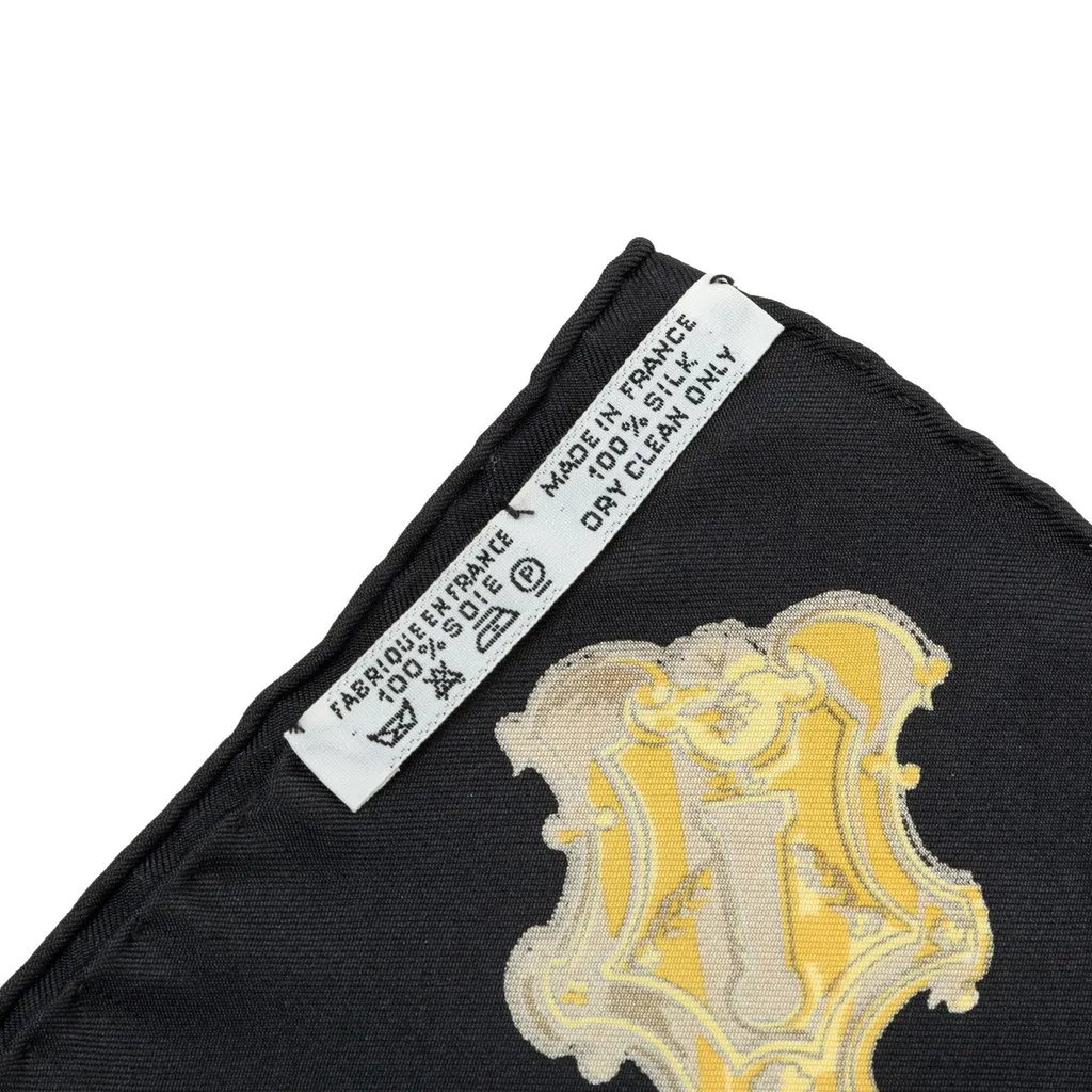 Hermès Les Cles Silk Scarf 90 White Silk Very good - Box View