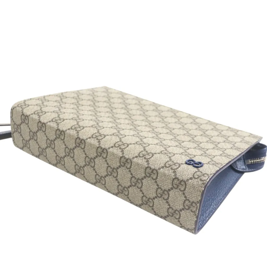 Gucci Medium Bicolor GG Supreme Pouch Beige Very good - Inside View