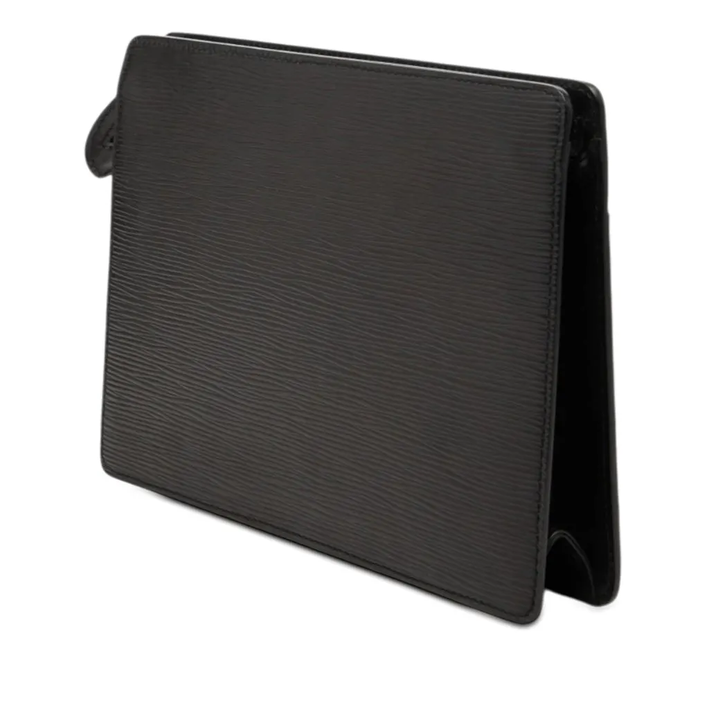 Louis Vuitton Epi Pochette Homme Black Leather Good - Back View