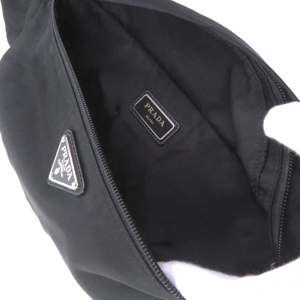 Prada Tessuto Belt Bag Black Very good - Model View