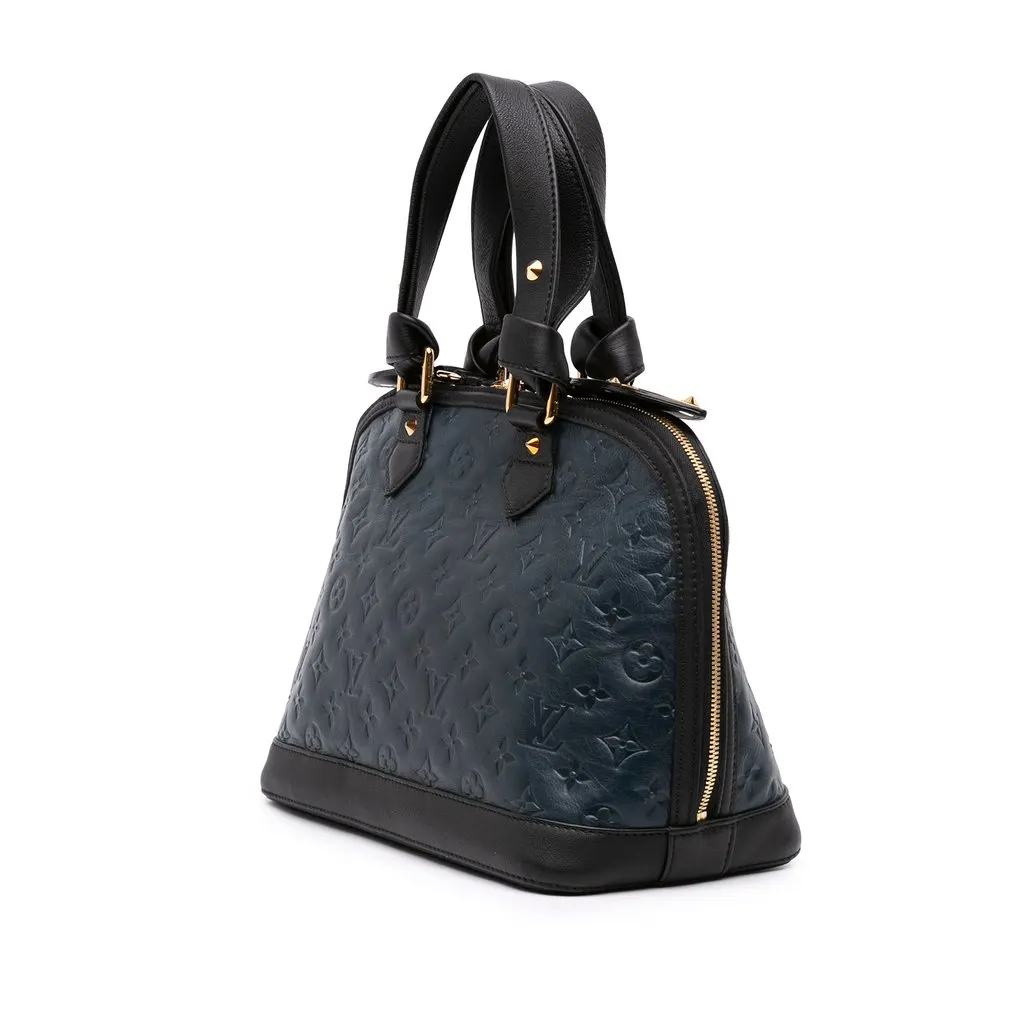 Louis Vuitton Monogram Empreinte Double Jeu Neo Alma Tote Blue Leather Good - Back View