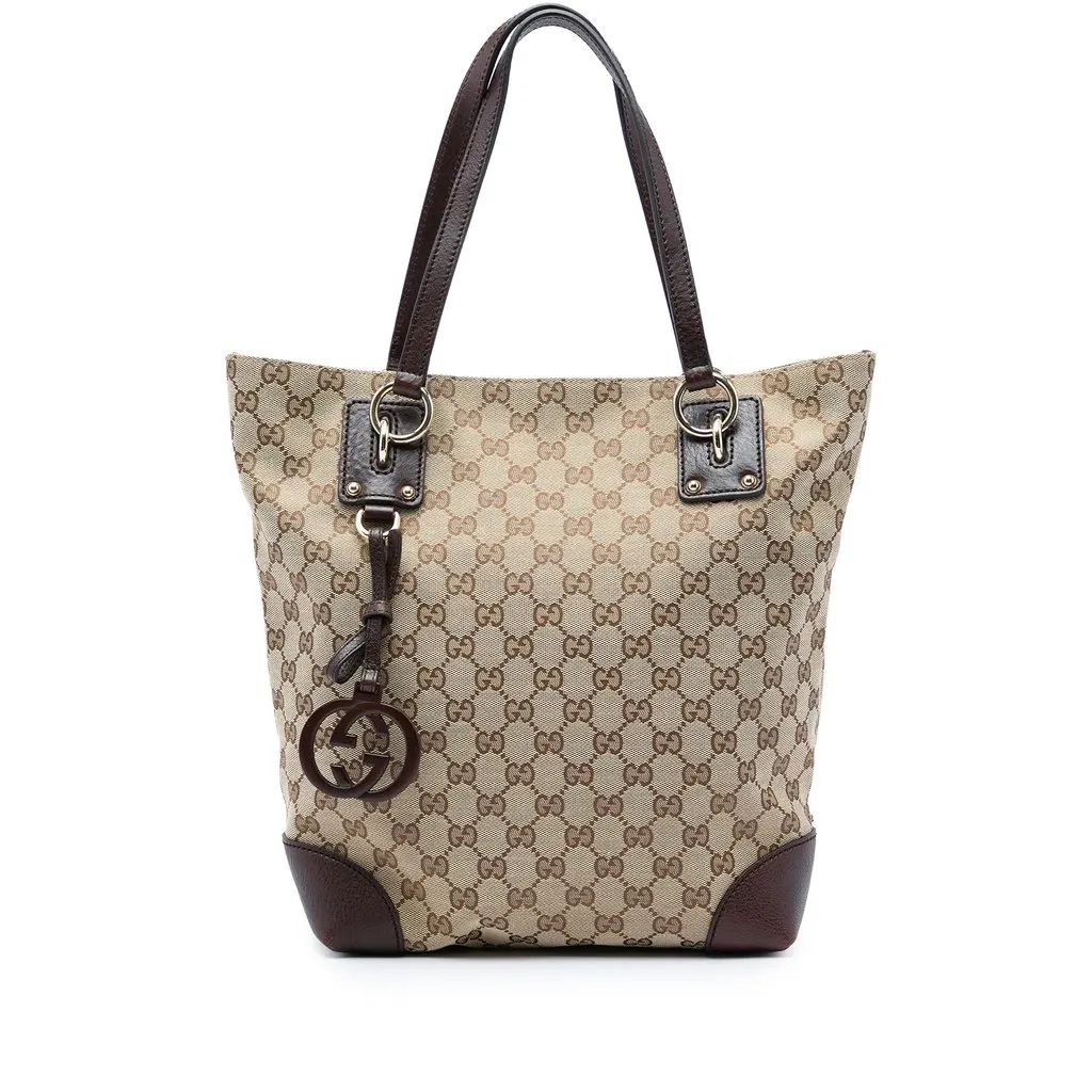 Gucci GG Canvas GG Charm Tote Beige Canvas Very good - Front View