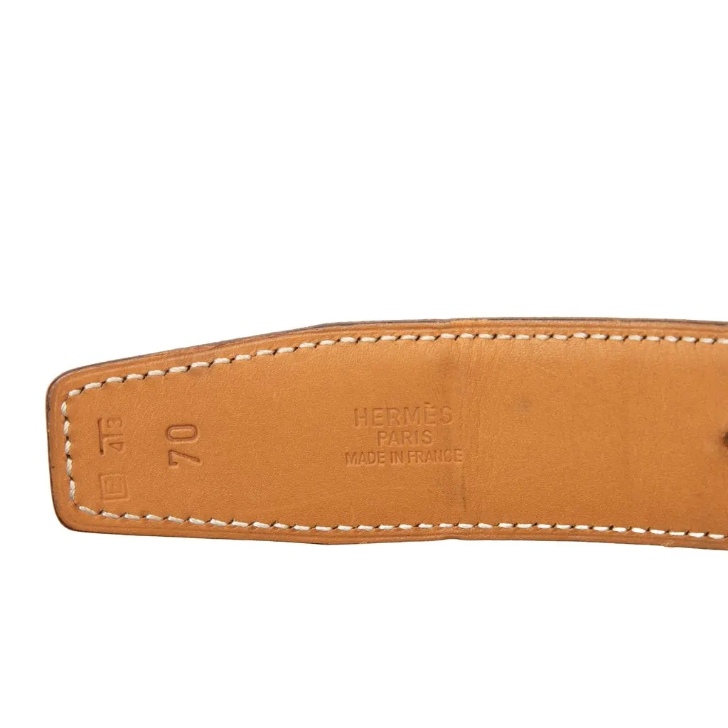 Hermès Box Calf Constance H Reversible Belt Black Leather Very good - Box View