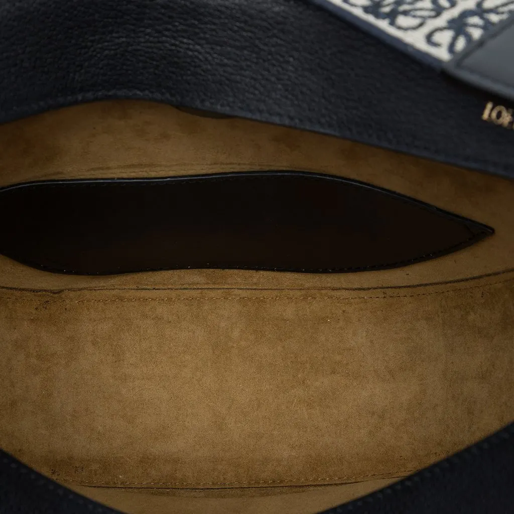 Loewe Small Leather Luna Hobo Black Leather Good - Model View