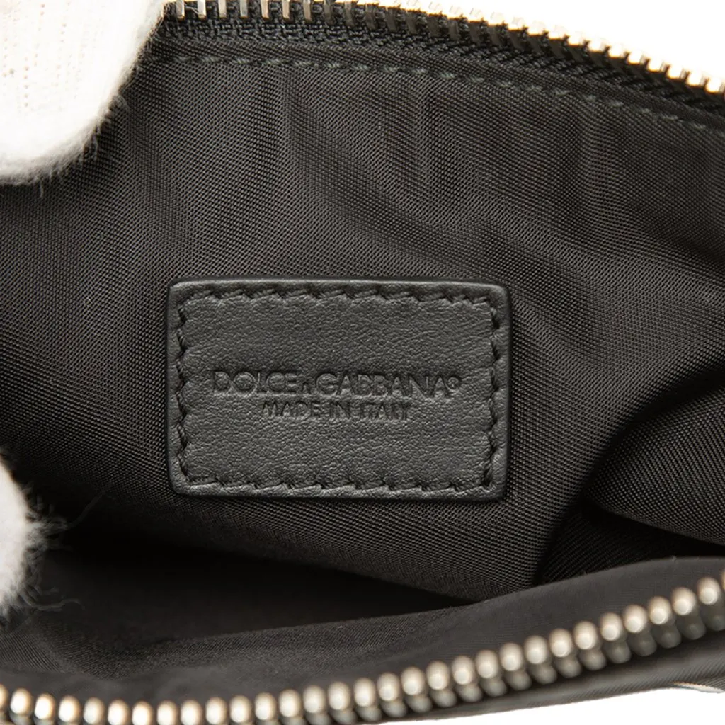 Dolce & Gabbana Nylon King of Hearts Playing Card Clutch Black Polyamide Very good - Box View