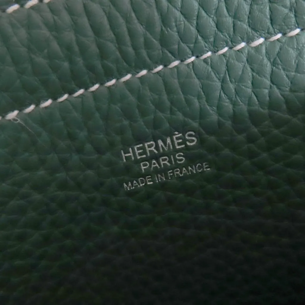 Hermès Clemence Cabasellier 31 Green Leather Very good - Box View