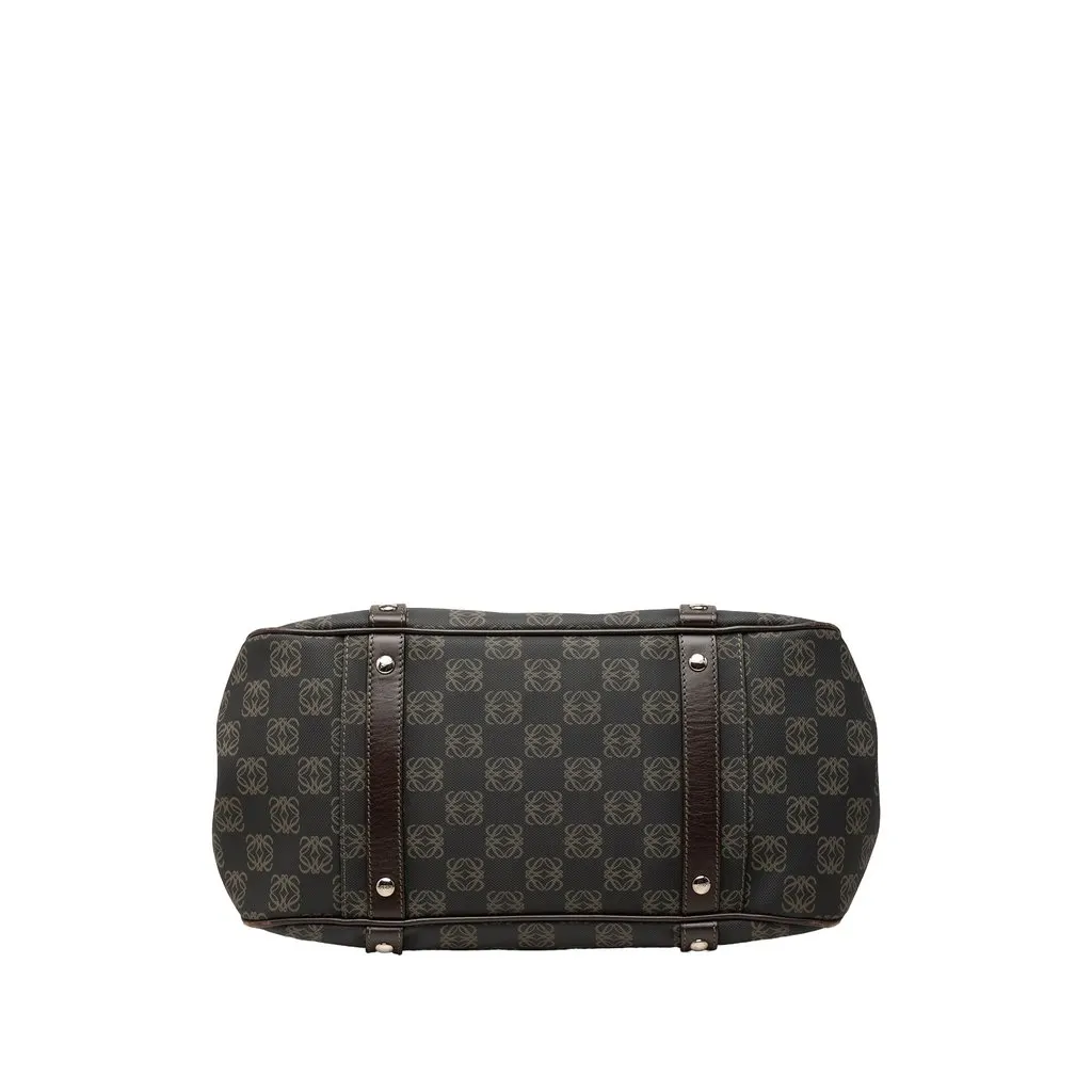 Loewe Anagram Coated Canvas Tote Brown Canvas Good - Inside View