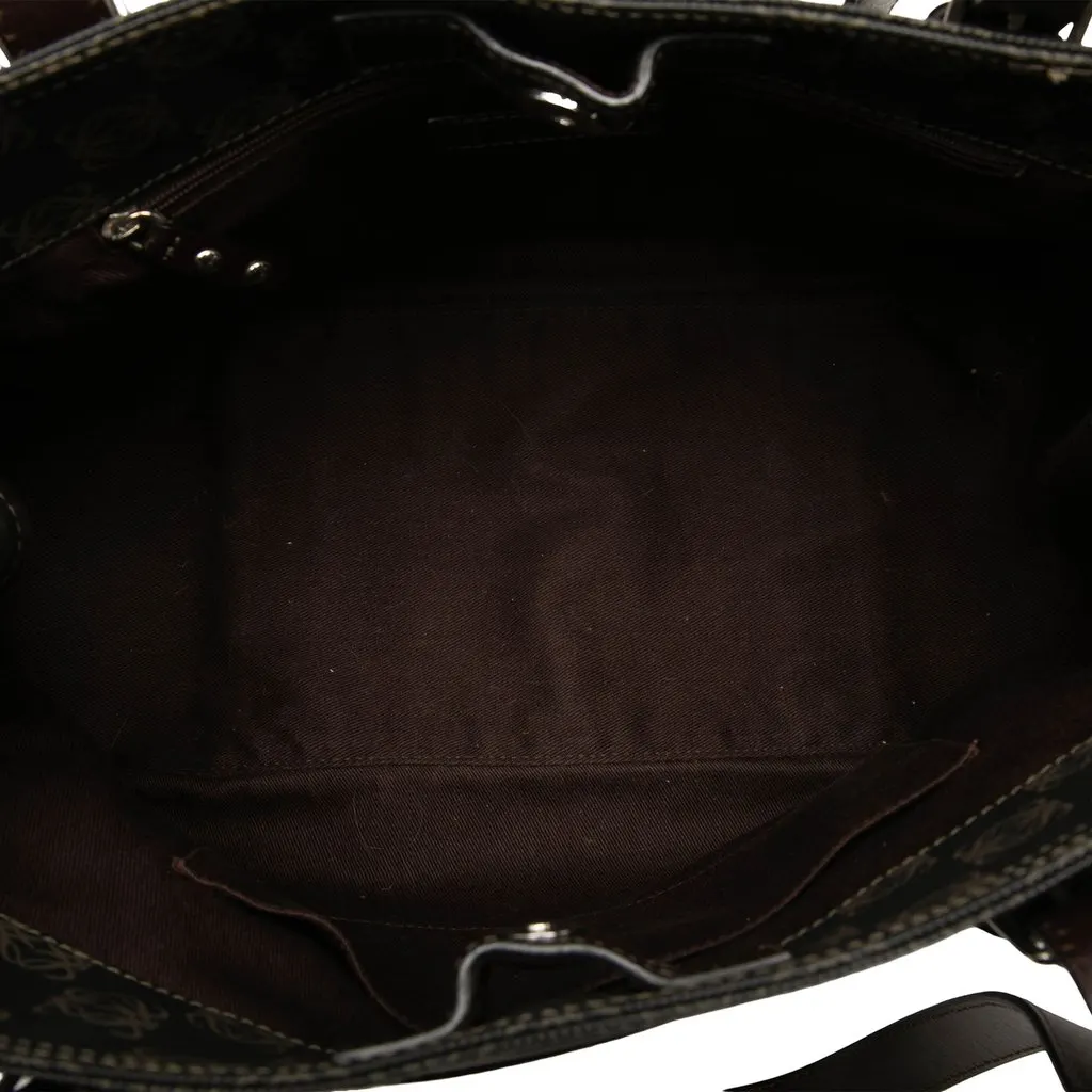 Loewe Anagram Coated Canvas Tote Brown Canvas Good - Model View